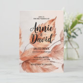 独自のカスタム紅葉の結婚作成 招待状 (スタンド正面)