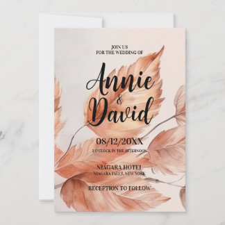 独自のカスタム紅葉の結婚作成 招待状