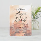 独自のカスタム素朴紅葉の結婚作成 招待状 (スタンド正面)