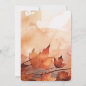 独自のカスタム素朴紅葉の結婚作成 招待状 (裏面)