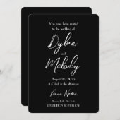 独自のカスタム結婚式を作成 招待状 (正面/裏面)