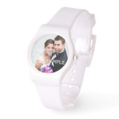 独自のカスタム結婚式写真の作成 腕時計 (傾斜)