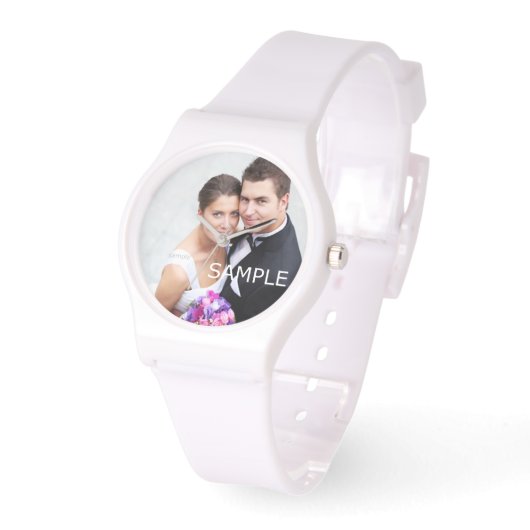 独自のカスタム結婚式写真の作成 腕時計 (傾斜)