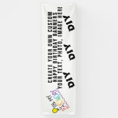 独自のカスタム誕生日 横断幕 (縦)