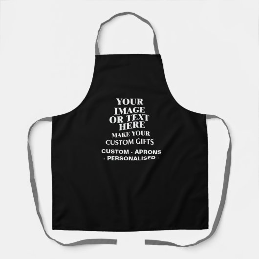 独自のカスタム黒パーソナライズされた女子の作成 エプロン (正面)