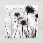 独自のカスタムB&W X線ワイルドフラワーの作成 エンクロージャーカード (裏面)