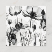 独自のカスタムB&W X線花を作成 エンクロージャーカード (裏面)