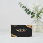 独自のカスタムBlackと金ゴールドの作成 名刺 (スタンド正面)