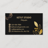 独自のカスタムBlackと金ゴールドの作成 名刺 (裏面)