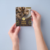 独自のカスタムDonut Shop Promotionの作成 チラシ (手)