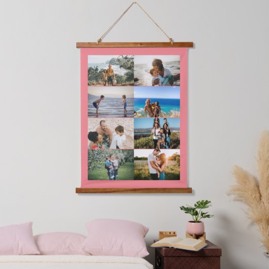 独自のカスタムFamily 8フォトコラージュを作成つる 吊り下げ型タペストリー (寝室)