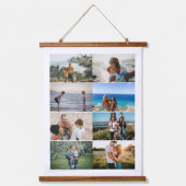 独自のカスタムFamily 8フォトコラージュを作成つる 吊り下げ型タペストリー (正面)