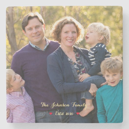 独自のカスタムFamily Photo Stone Coasterの作成 ストーンコースター (正面)