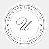 独自のカスタムMonogram & Ivy Libraryブックの作成 ラウンドシール (正面)