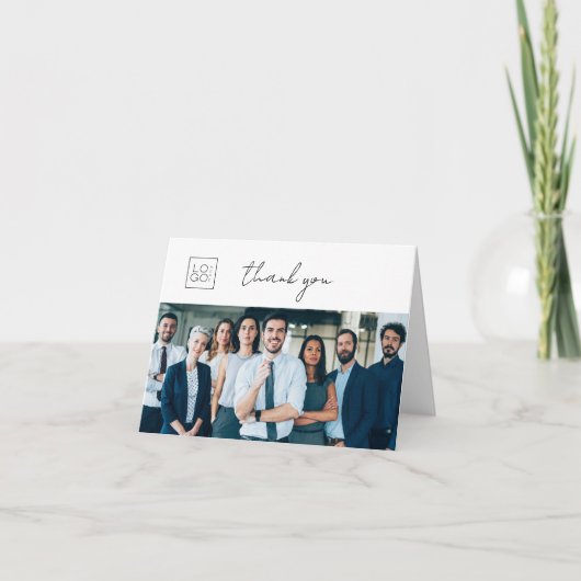 独自のカスタムPhoto Business Companyの作成 サンキューカード (正面)