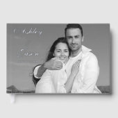 独自のカスタムPhoto Silver Foilを追加結婚する ゲストブック (正面)
