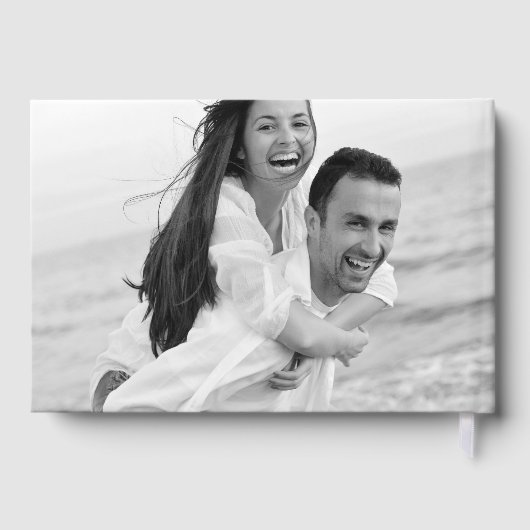 独自のカスタムPhoto Silver Foilを追加結婚する ゲストブック (裏面)