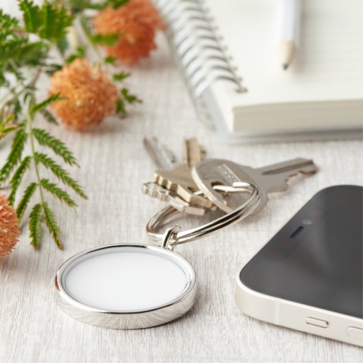 独自のカスタムPremium Round Key Chain キーホルダー (側面)