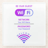 独自のカスタムWifiネットワークとパスワードの作成 ガラスコースター (正面)