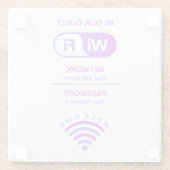 独自のカスタムWifiネットワークとパスワードの作成 ガラスコースター (裏面)