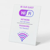 独自のカスタムWifiネットワークとパスワードの作成 台座サイン (正面)