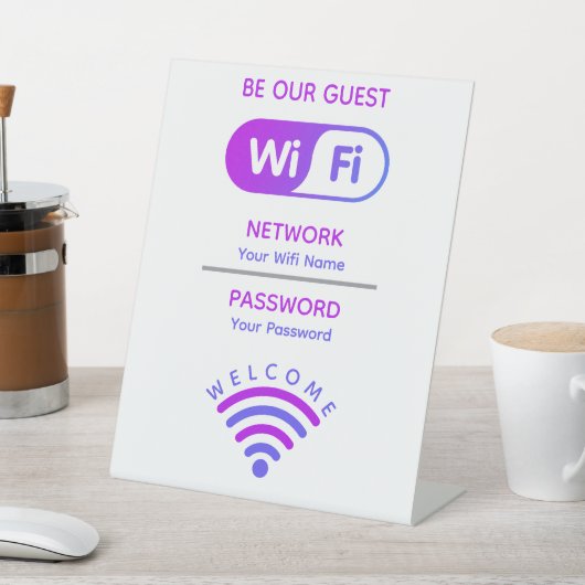 独自のカスタムWifiネットワークとパスワードの作成 台座サイン (インサイチュ)