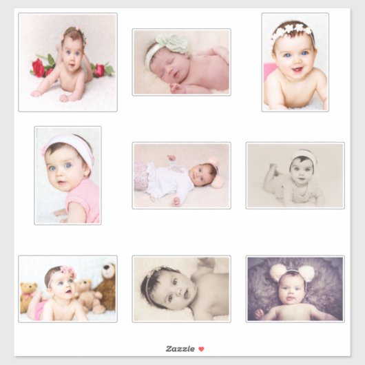 独自のカットアウトパーソナライズされたコレクションを作成9 シール (シート)