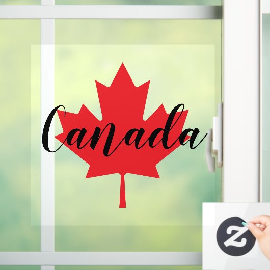 独自のカナダパーソナライズされた赤楓の葉を作成 ウィンドウサイン (ホーム)