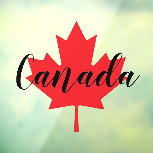 独自のカナダパーソナライズされた赤楓の葉を作成 ウィンドウサイン (シート3)