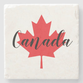 独自のカナダパーソナライズされた赤楓の葉を作成 ストーンコースター