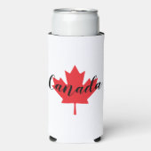 独自のカナダパーソナライズされた赤楓の葉を作成 スリム缶クーラー (Seltzer正面)