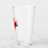 独自のカナダパーソナライズされた赤楓の葉を作成 タンブラーグラス (左)