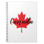 独自のカナダパーソナライズされた赤楓の葉を作成 ノートブック (正面)