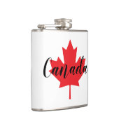 独自のカナダパーソナライズされた赤楓の葉を作成 フラスク (右)