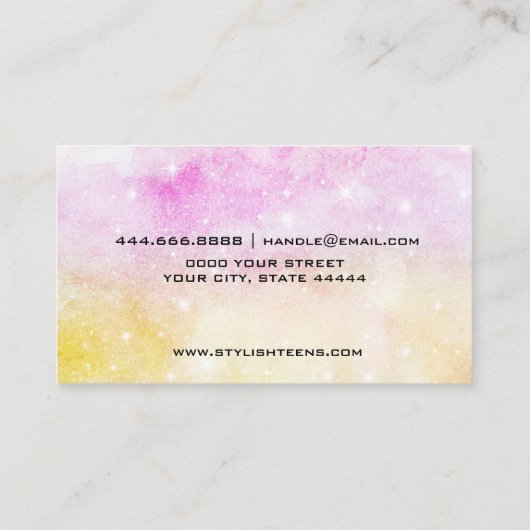 独自のカラフルカスタムパーソナライズされた 名刺 (裏面)