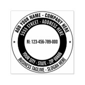 独自のカラーアドレスラウンドスタンプテンプレートのデザイン セルフインキングスタンプ (デザイン)