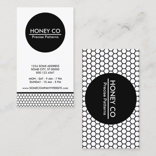 独自のカラーハニカムヘキサ社を選択 名刺 (正面/裏面)