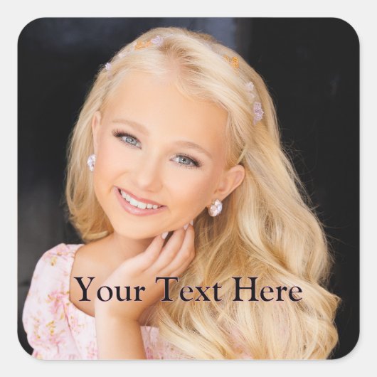 独自のカラーフォトステッカーを作成! スクエアシール (正面)