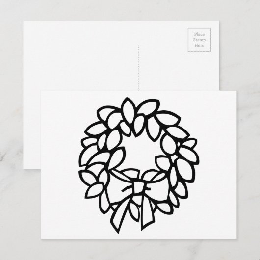 独自のカラーリース（弓） ポストカード (正面/裏面)