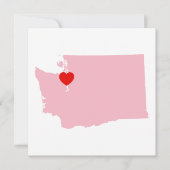 独自のカラーワシントンを結婚作成 招待状 (正面)