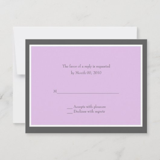 独自のカラー返信カードを選択 出欠カード (正面)