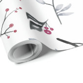 独自のカラー選択を作成する赤とグレーのホリー ラッピングペーパー (ロールコーナー)