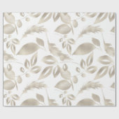 独自のカラー選択金ゴールド葉の作成 ラッピングペーパー (フラット)