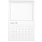 独自のカレンダーの色を子供へ付ける カレンダー (2月 2027)