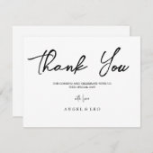 独自のカードをミニマル作サンキュー成 セーブザデート (正面/裏面)