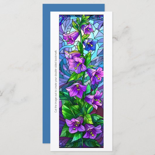 独自のガラスパープルフォックスグローブブックマークを作成 (正面/裏面)