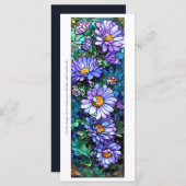 独自のガラス紫色のガーベラのブックマークを作成 (正面/裏面)