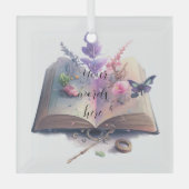 独自のキッチンウィッチブックを作成 ガラスオーナメント (正面)