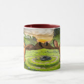 独自のキャプションを作成-緑のマグ マグカップ (中央)