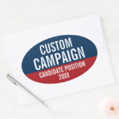 独自のキャンペーンギアの作成 楕円形シール (封筒)